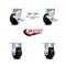 Service Caster 4 Inch Rubber on Steel Caster Set with 2 Brakes/Swivel Lock 2 Rigid SCC SCC-30CS420-RSB-TLB-BSL-2-R-2 - alternate 7